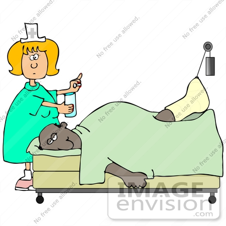 450x450 Clip Art Graphic Of A White Female Nurse Blond Hair Giving Water