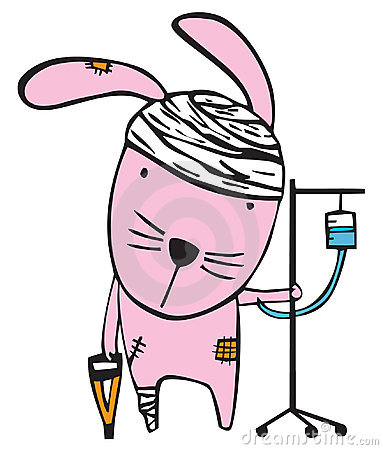383x450 Bunny Clipart Injured