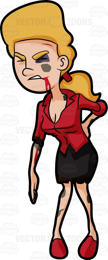 427x1024 A Woman Suffering Back Injuries After An Accident Cartoon Clipart
