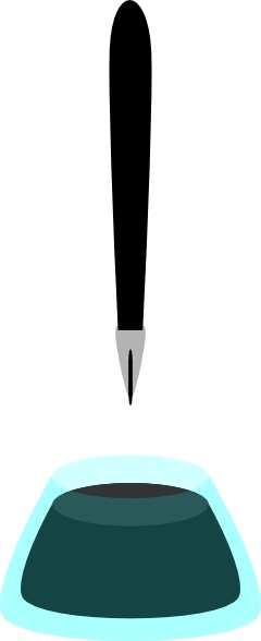 240x588 Pen And Ink Clip Art Free Vector In Open Office Drawing Svg ( Svg