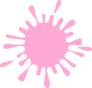 300x288 Ink Splash With Drops (Pink) Clip Art