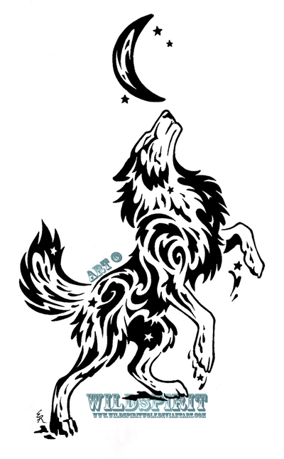 400x646 Starry Splatter Wolf Tribal Design By Wildspiritwolf