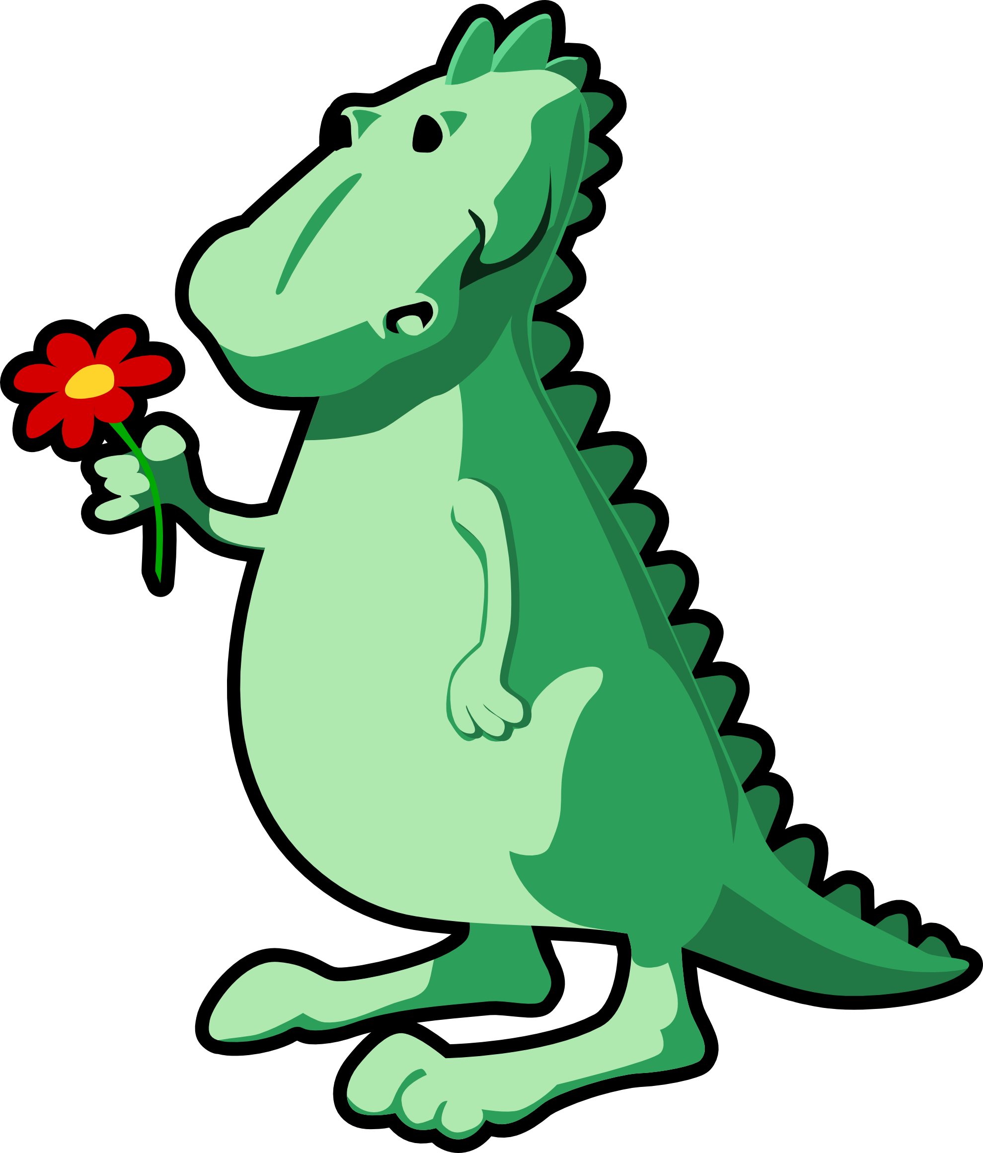 1979x2321 Clip Art Dragon With Flower Christmas Xmas