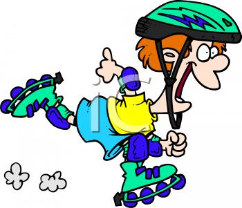 350x301 Inline Skating Clipart