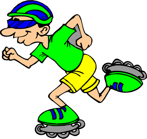 500x474 Man Rollerblading Vector Clip Art Public Domain Vectors