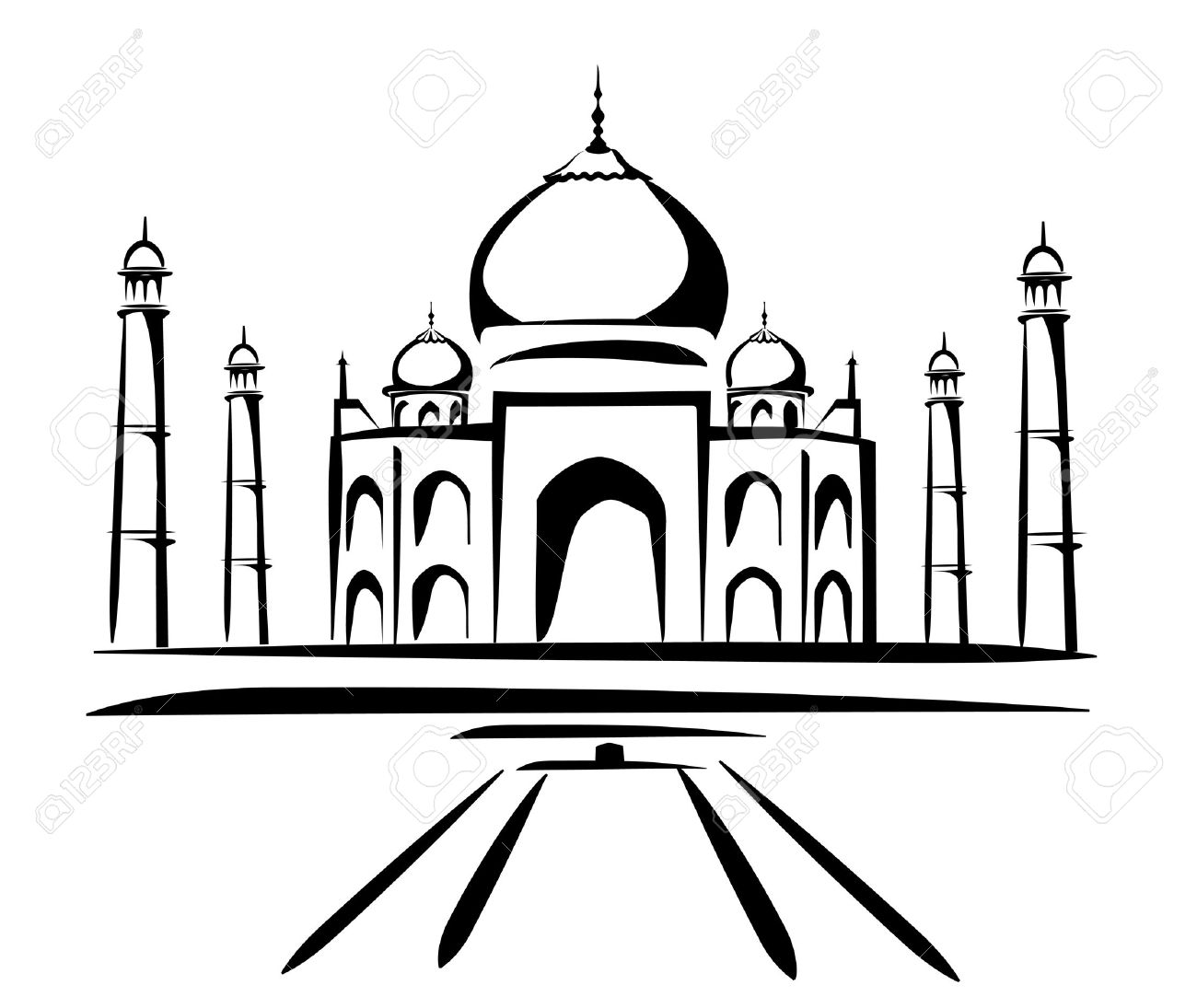 1300x1095 Taj Mahal Clipart