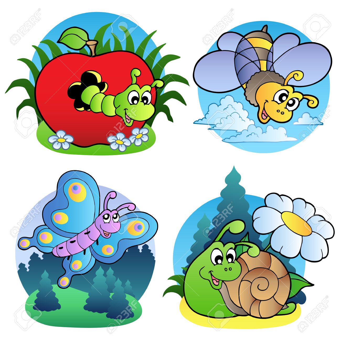 1300x1300 Cute Insect Clip Art Cliparts