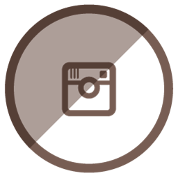 256x256 Instagram Icon Brown Clipart