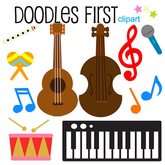 570x570 Musical Instruments Clipart Digital Clip Art For Scrapbooking