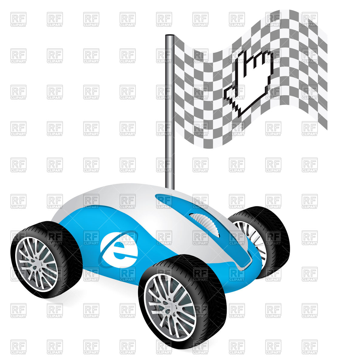 1114x1200 Hand Cursor On Car As Concept Of Fast Speed Internet Royalty Free