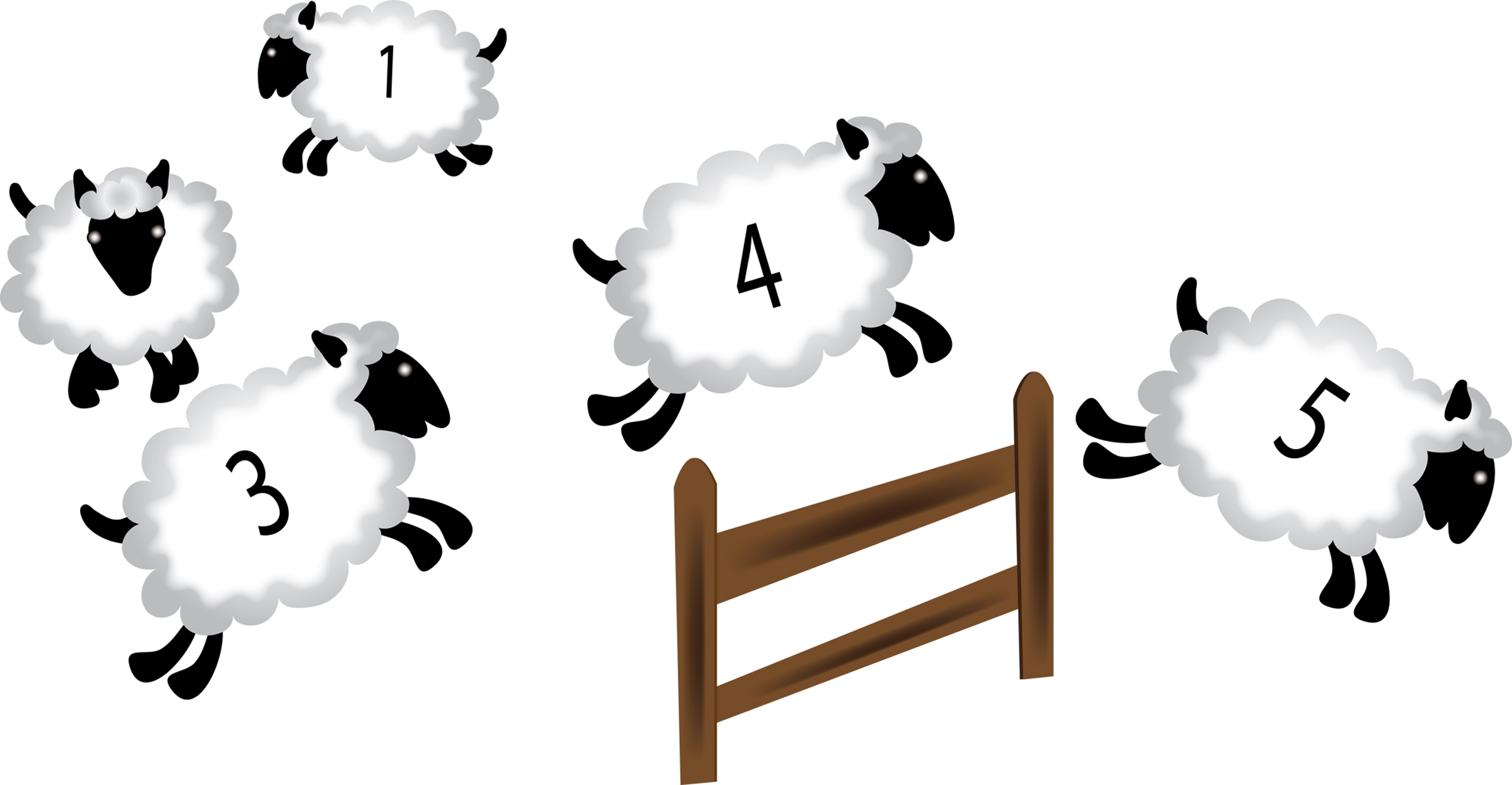 2400x1246 Counting Sheep Clipart