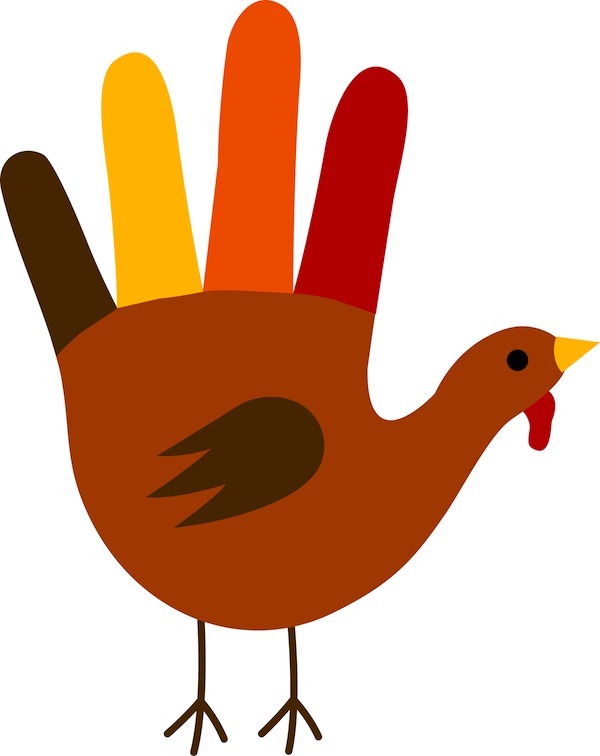 600x756 Turkey Hand Clipart