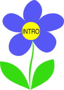 213x299 Blue Flower Intro Clip Art