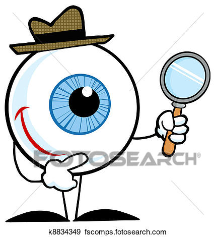 429x470 Clip Art Of Detective Eyeball K8834349