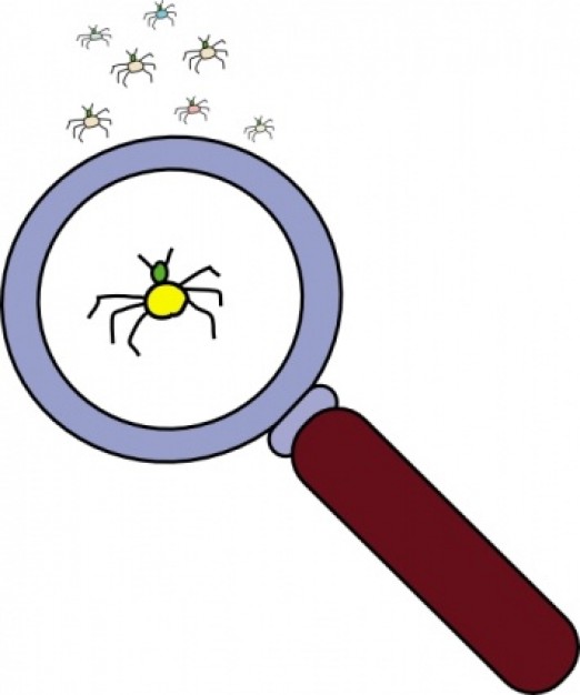 522x626 Clip Art Investigating Spider With Magnifier Download Free