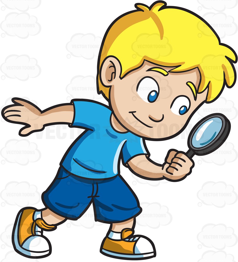 931x1024 Kid With Magnifying Glass Clipart