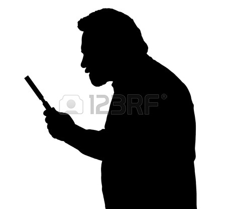 450x415 Silhouette Of A Bearded Man Investigating With A Magnifying Glass