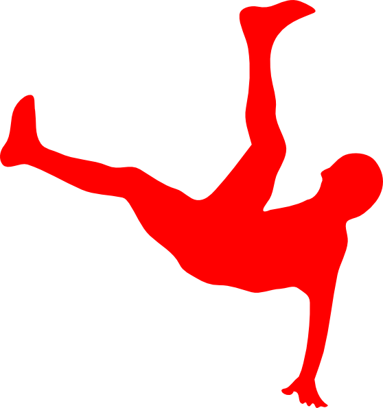 558x595 Red Man Falling Clip Art