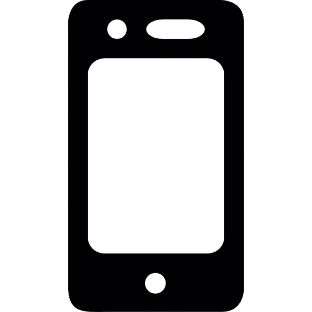 626x626 Black Iphone With White Screen Icons Free Download