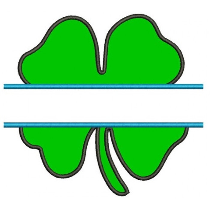 700x700 Clover Split Applique Shamrock