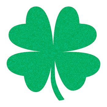 350x350 Glitter Four Leaf Clover Temporary Tattoo For Irish Luck