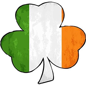 350x350 American Shamrock Decal 3 Flag Lucky Irish Usa Clover