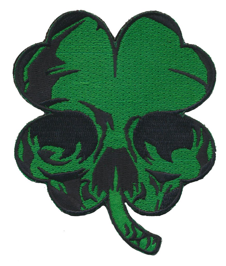 872x1024 Luck Of Irish Clover Skull Patch