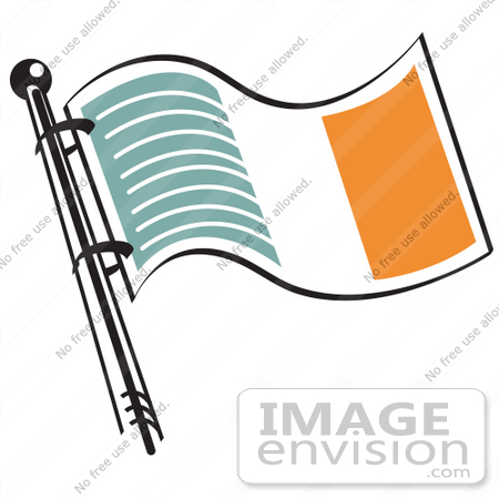 450x450 Royalty Free Cartoon Clip Art Of A Green White And Orange Irish