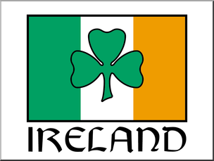 304x229 Clip Art Irish Flag W Shamrock Color I Abcteach