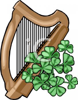 272x350 Irish Harp And Clover