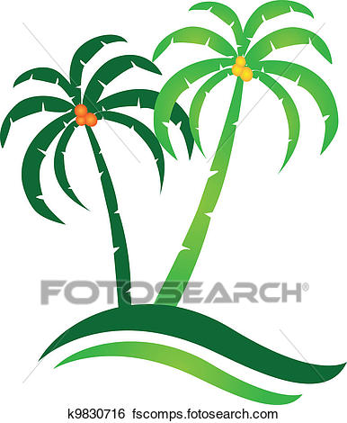386x470 Clip Art Of Tropical Island Logo Vector K9830716