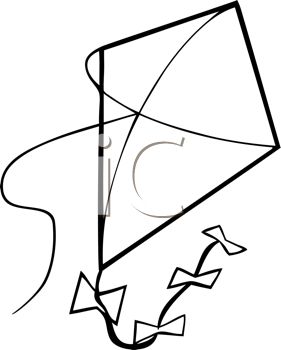 281x350 Kite Outline Clip Art