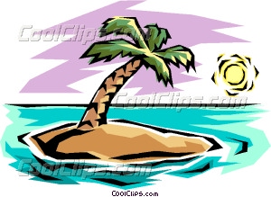 300x219 Desert Island Vector Clip Art