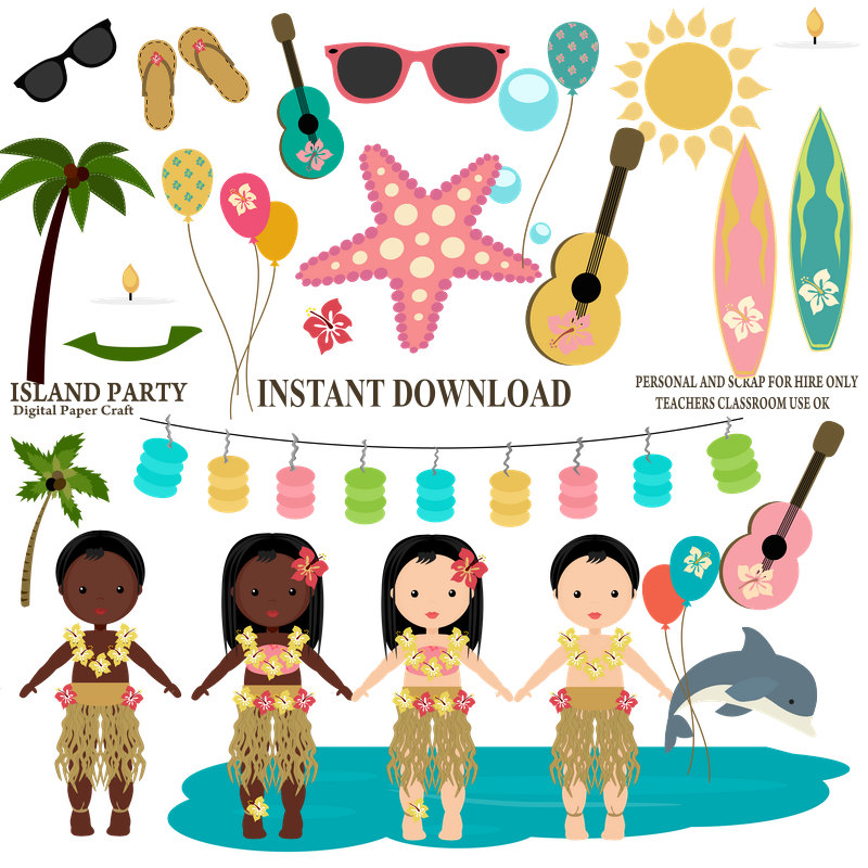 800x800 Free Luau Clipart