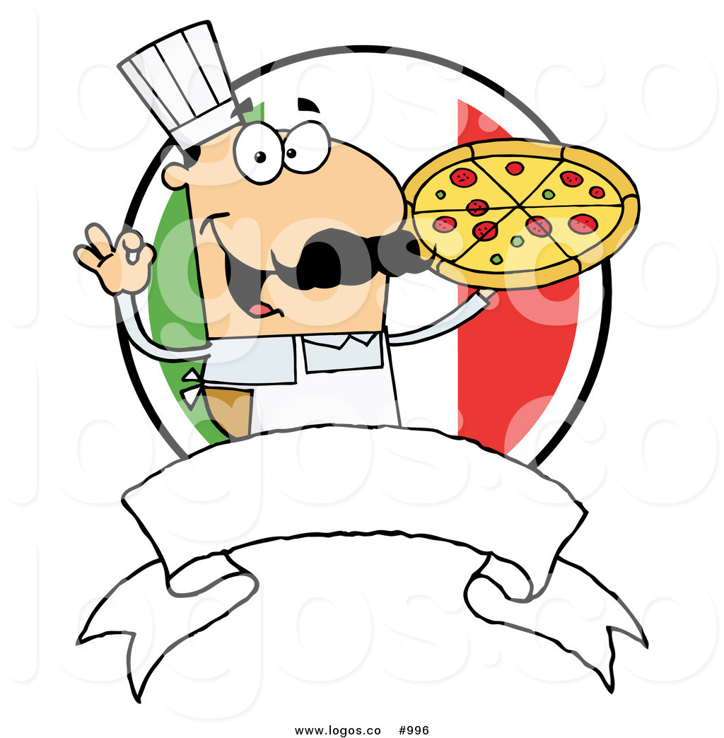 1024x1044 Royalty Free Italian Pizza Chef Vector Logo By Hit Toon