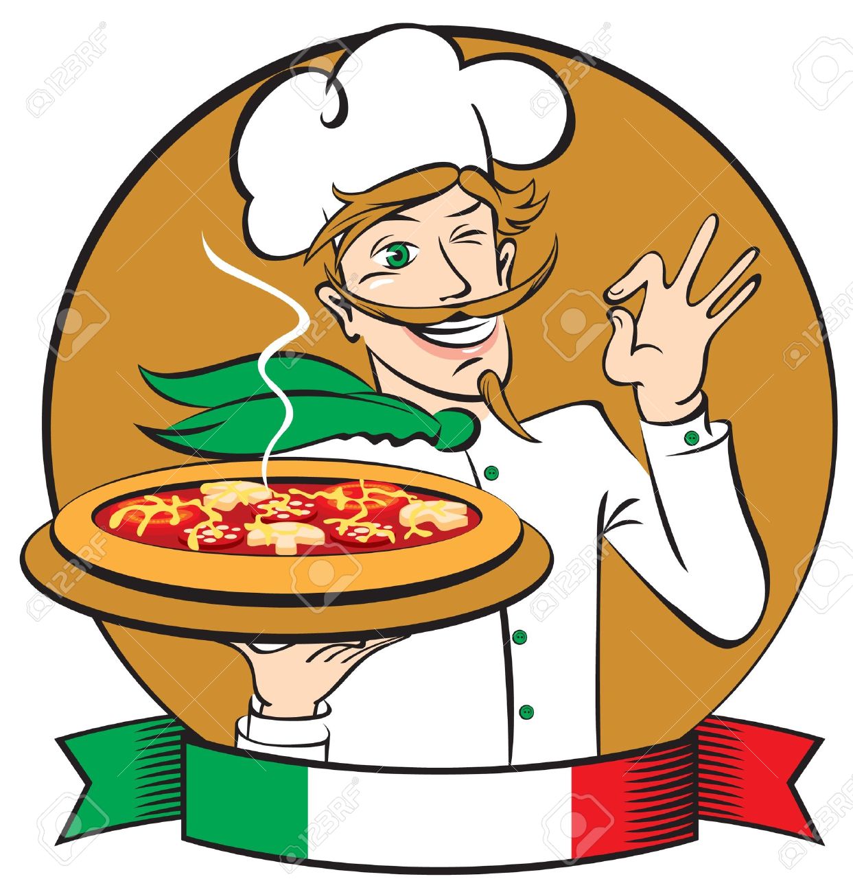 1243x1300 Italian Chef Clipart