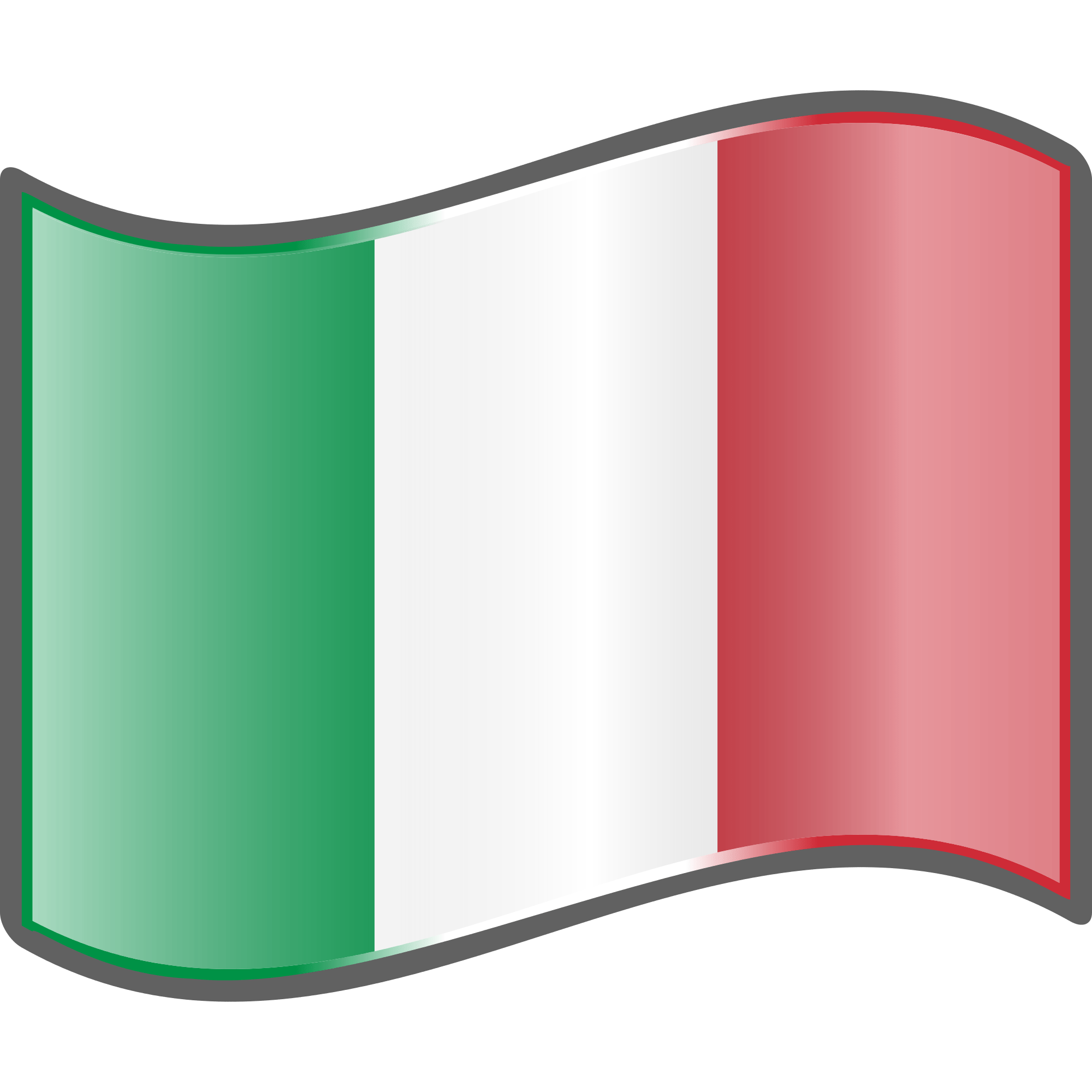 2000x2000 Italian Flag Wave Transparent Clipart