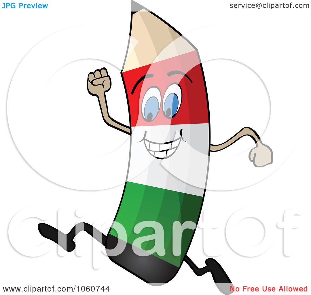 1080x1024 Royalty Free Vector Clip Art Illustration Of A Running Italian