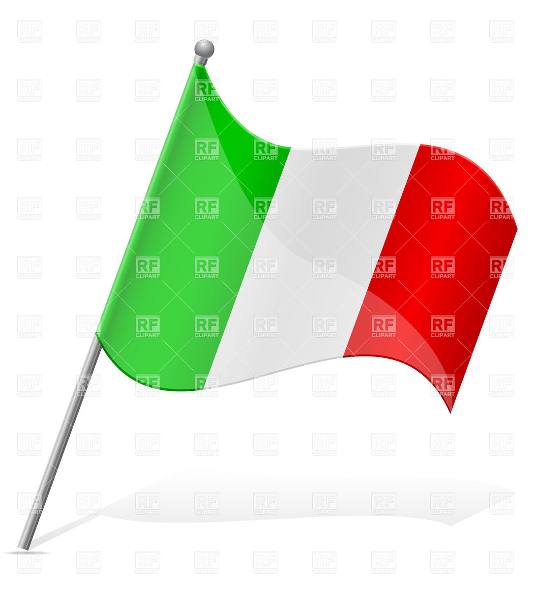 1086x1200 Italian Wavy Flag Icon Royalty Free Vector Clip Art Image
