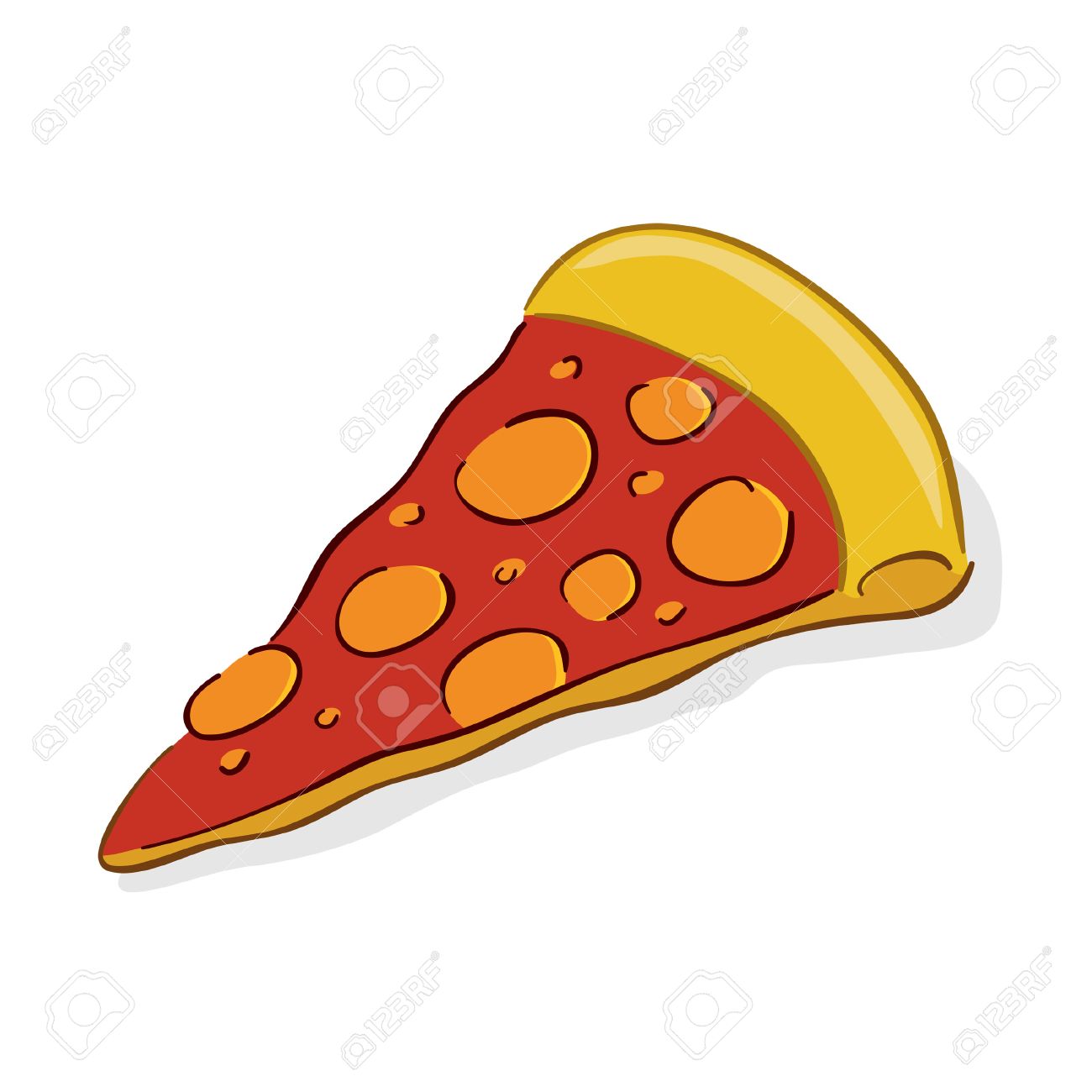 1300x1300 Illustration Of A Slice Of Italian Pizza Royalty Free Cliparts