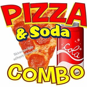 299x300 Pizza Soda Combo Decal 7 Italian Restaurant Concession Food Truck