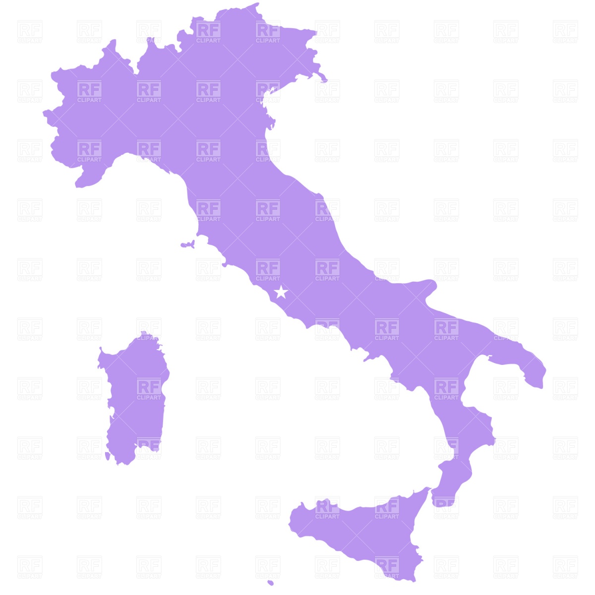 Free Clipart Map Of Italy - United States Map