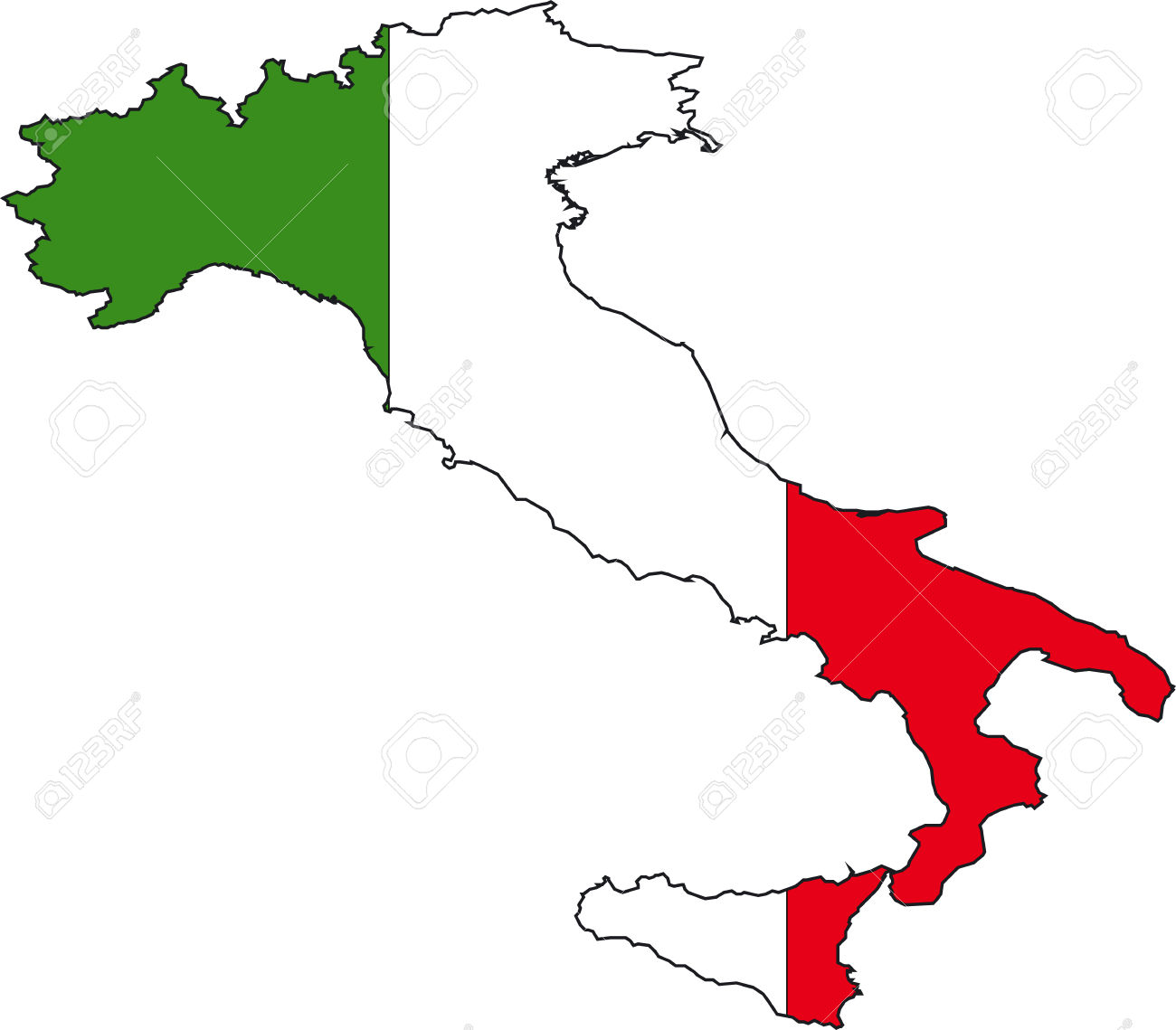 1300x1139 Italy Vector Map