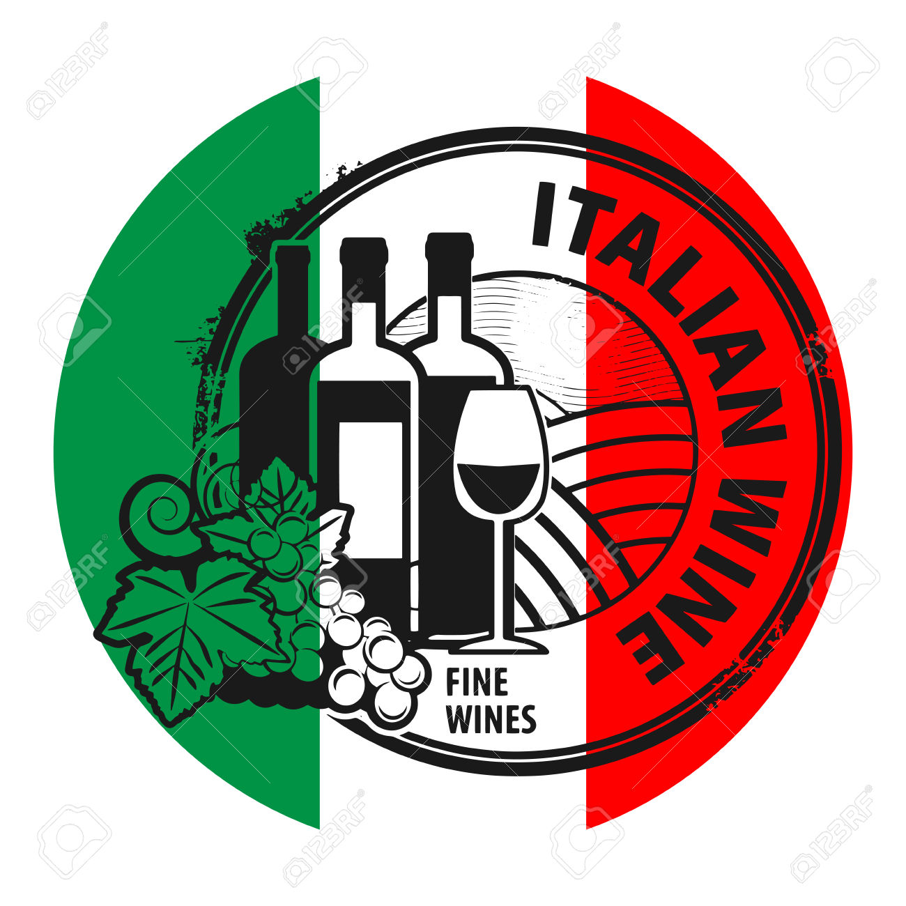 1300x1300 Wine Clipart Italy