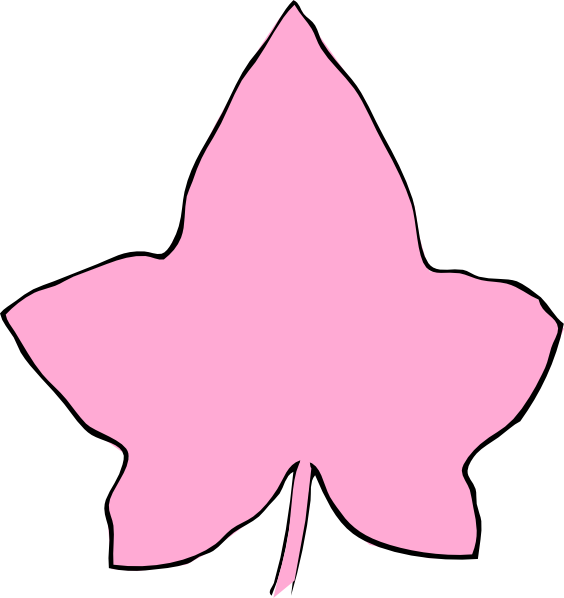 564x598 Ivy Leaf Big Pink Clip Art