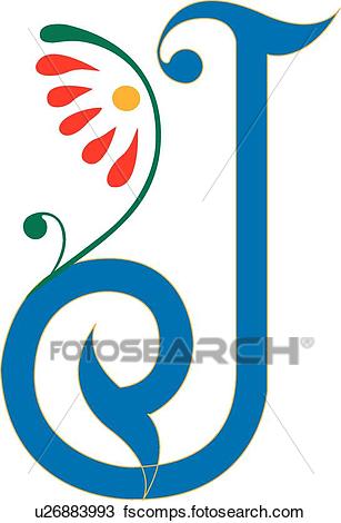 307x470 Clipart Of Letter J U26883993
