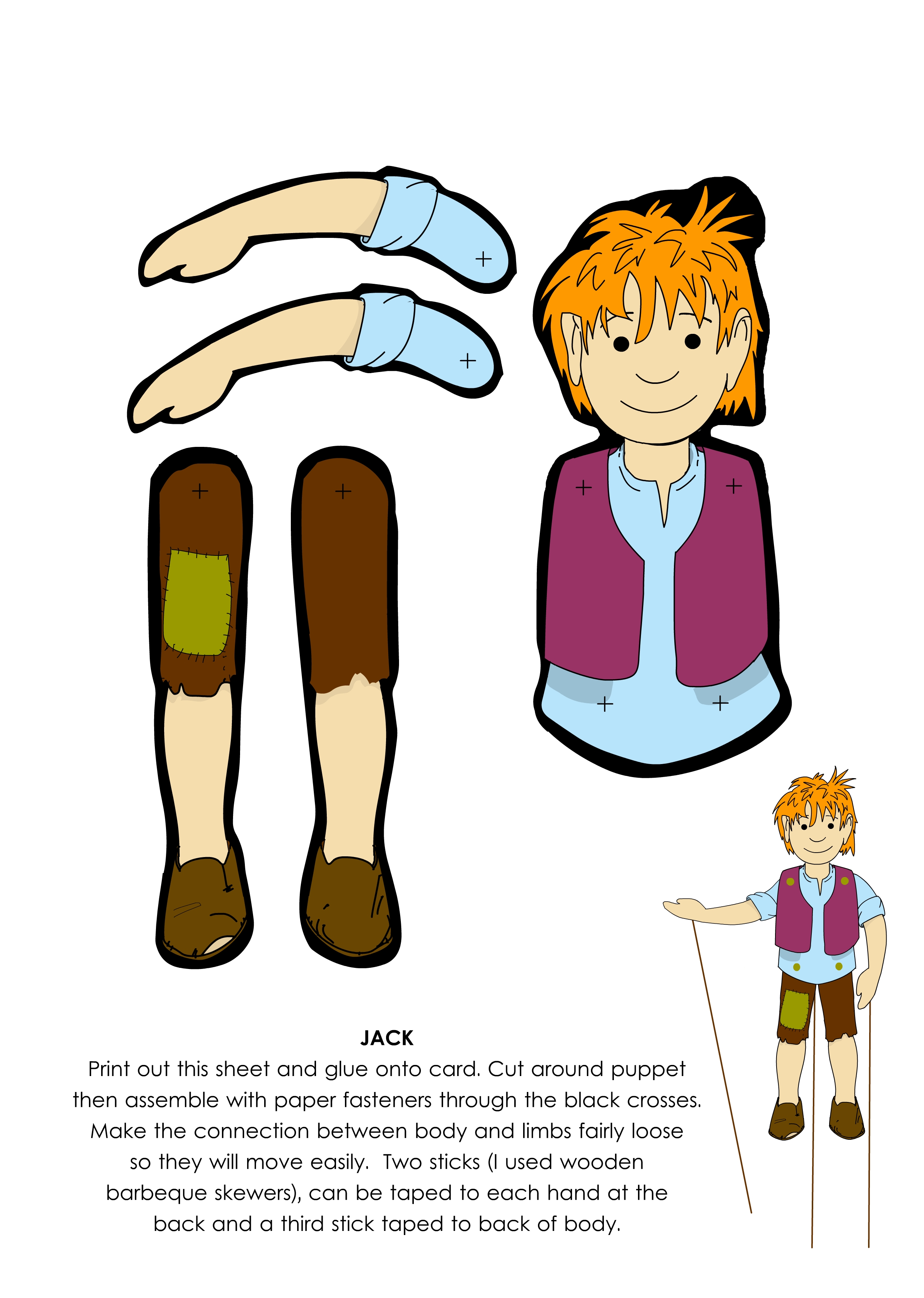 2494x3503 Jack Puppet From Jack And The Beanstalk From Littleredlanguages.co