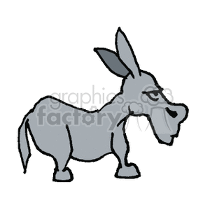 300x300 Royalty Free Cartoon Donkey 132087 Vector Clip Art Image