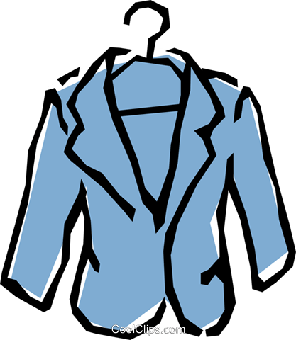417x480 Sports Jacket Royalty Free Vector Clip Art Illustration Hous0541