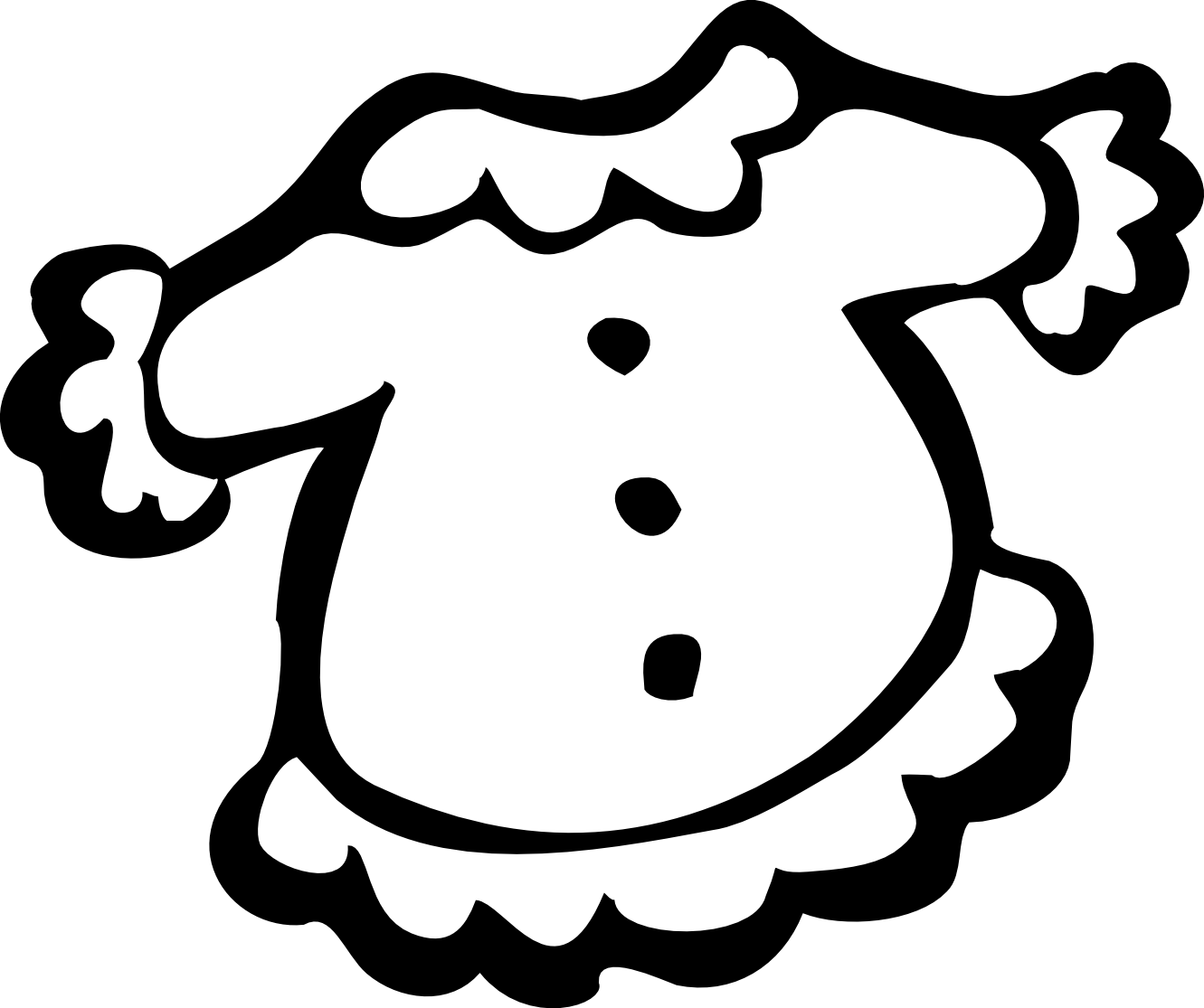 1331x1115 Clip Art Black And White Sweater Clipart